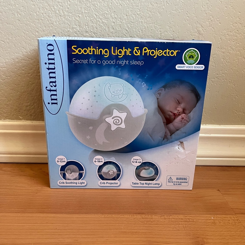 Infantino Blue and White Soothing Light Projector